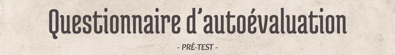 Questionnaire PRÉ-TEST
